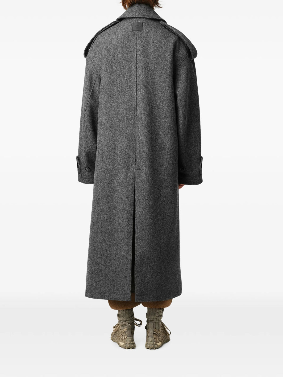 AMI Paris wool trench coat coloris Grey - vue 5