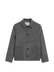 AMI Paris Button-down wool and cashmere jacket coloris Grey