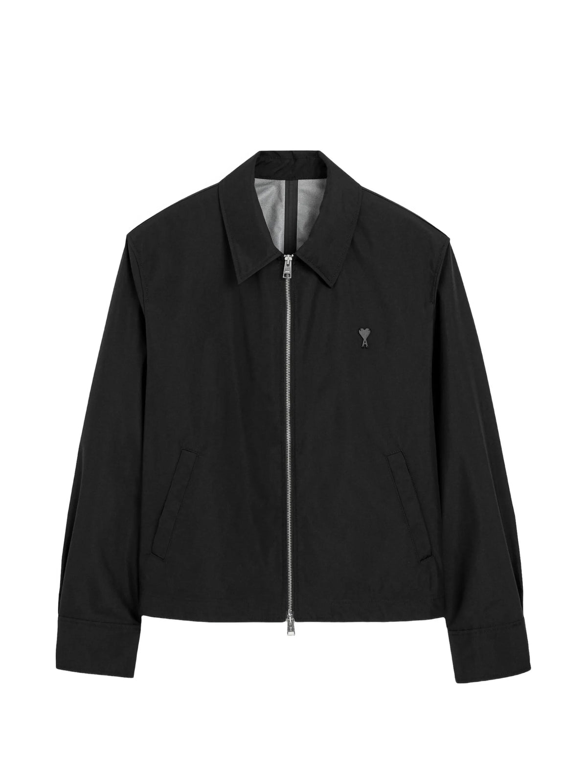 AMI Paris nylon jacket with Ami de Coeur coloris Black