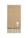 AMI Paris Alpaca scarf with Ami de Coeur coloris Neutrals