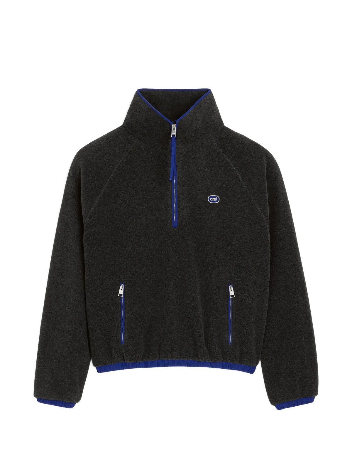 AMI Paris Fleece vareuse with Ami patch coloris Grey