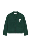 AMI Paris green alpaca cardigan with Ami de Coeur coloris Green