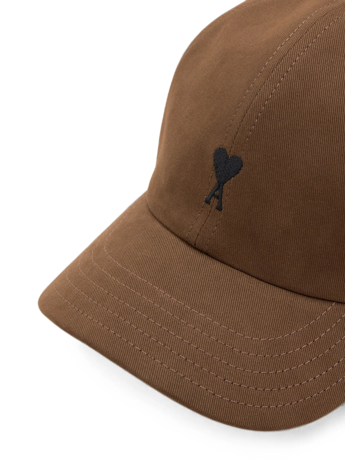 AMI Paris cotton cap with Ami de Coeur coloris Brown - vue 3