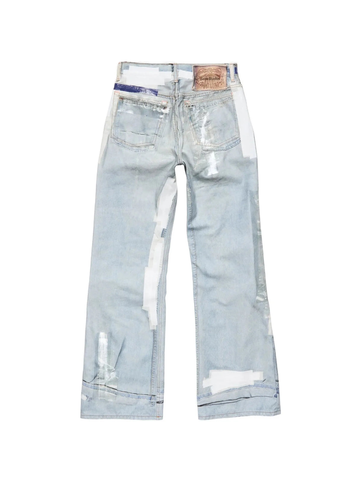 Acne Studios trompe-l'œil tape jeans - 1996M coloris Blue - vue 3