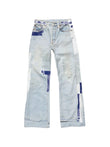 Acne Studios trompe-l'œil tape jeans - 1996M coloris Blue