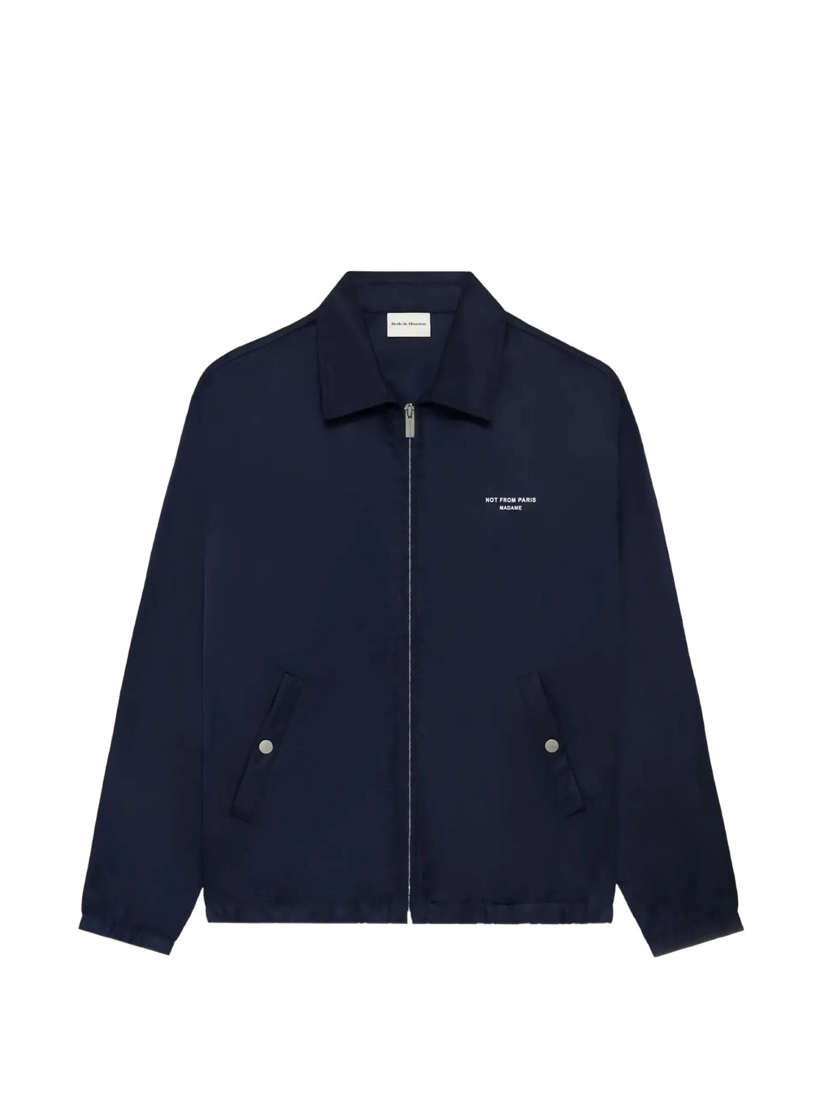 Drôle De Monsieur logo-print zip-up jacket coloris Blue