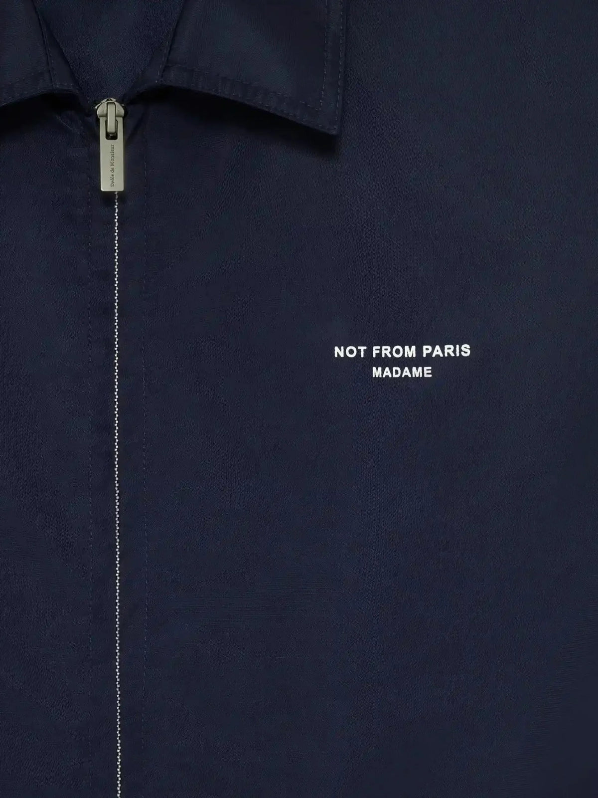 Drôle De Monsieur logo-print zip-up jacket coloris Blue - vue 2