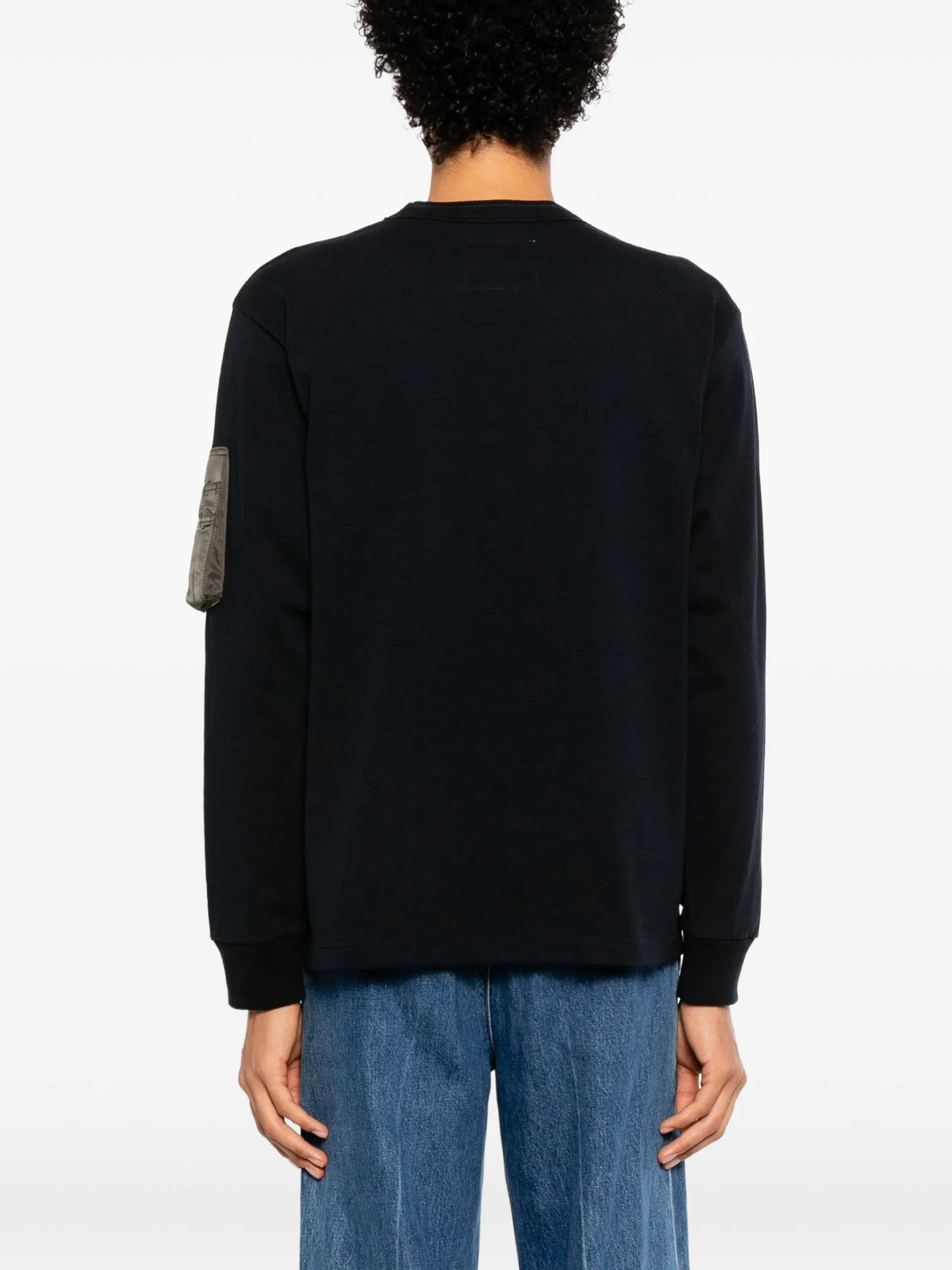 sacai utility-pocket long-sleeve T-shirt coloris Black - vue 4