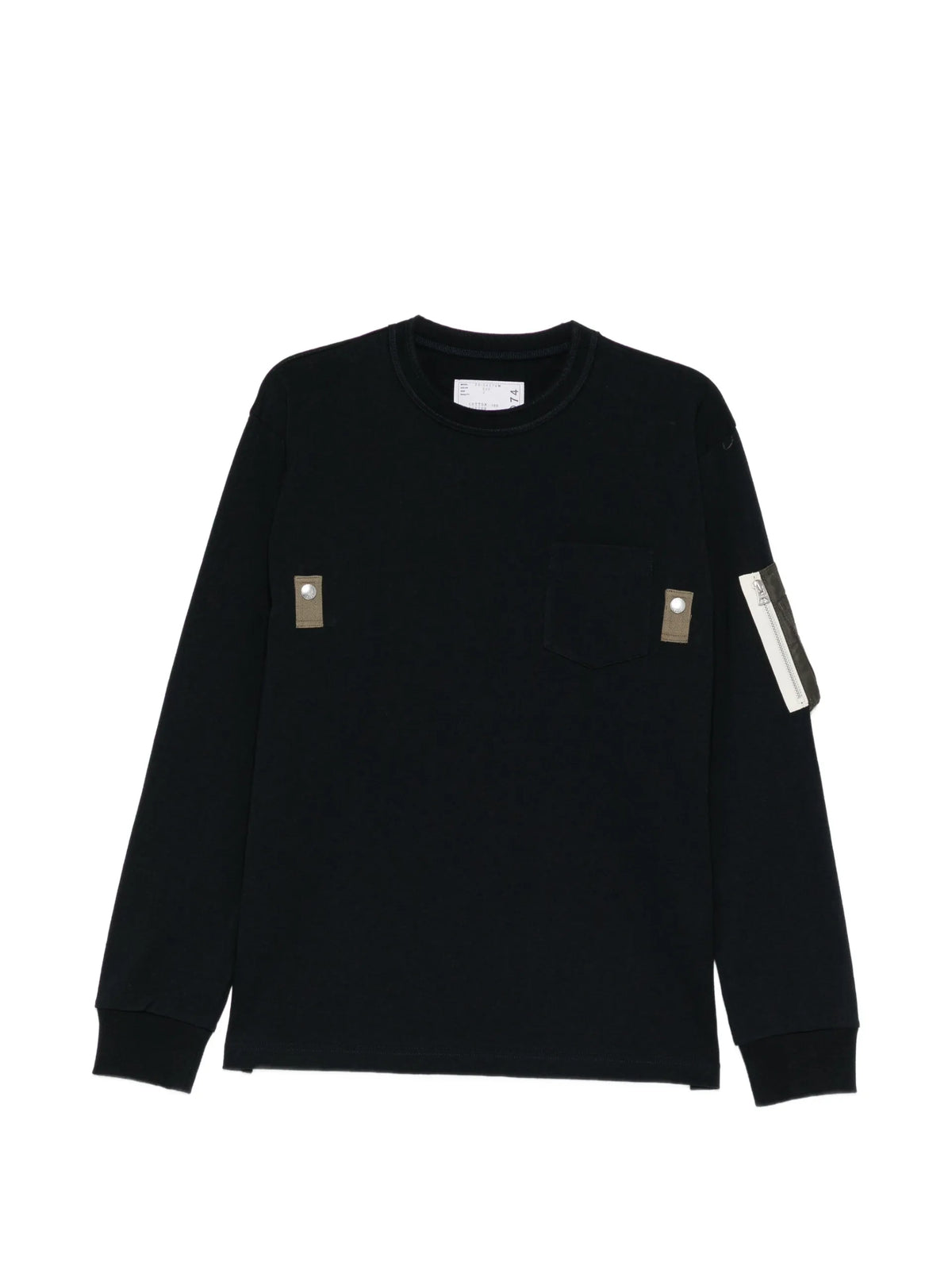 sacai utility-pocket long-sleeve T-shirt coloris Black