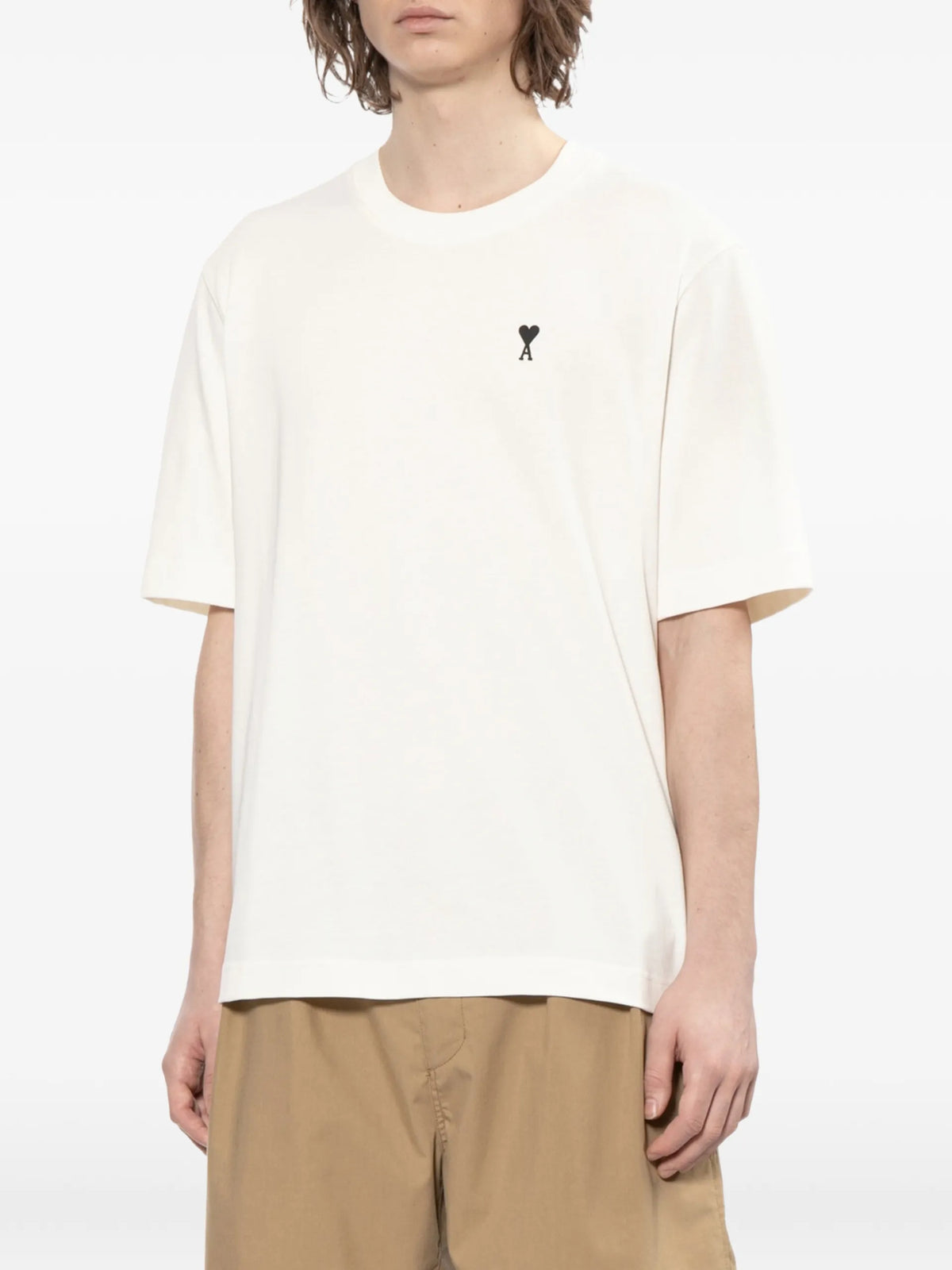 AMI Paris white cotton Place Des Victoires print T-shirt coloris Neutrals - vue 3
