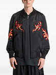 Y-3 embroidered zip-up jacket coloris Black