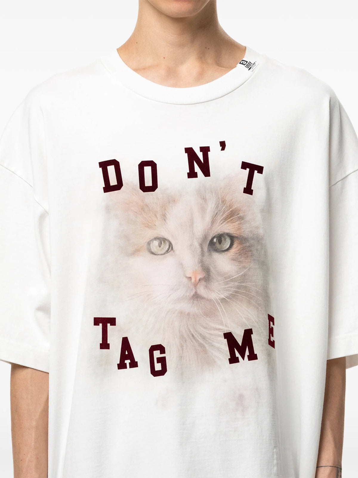Maison MIHARA YASUHIRO cat-printed T-shirt coloris White - vue 5