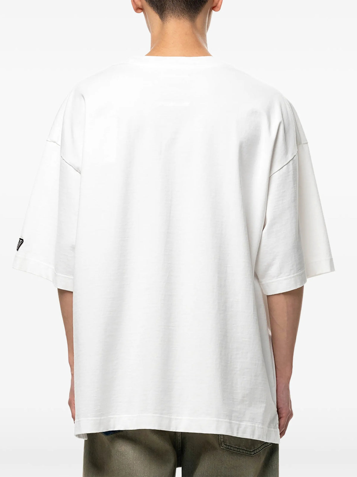 Maison MIHARA YASUHIRO Don't Tag Me. flocky-print T-shirt coloris White - vue 4