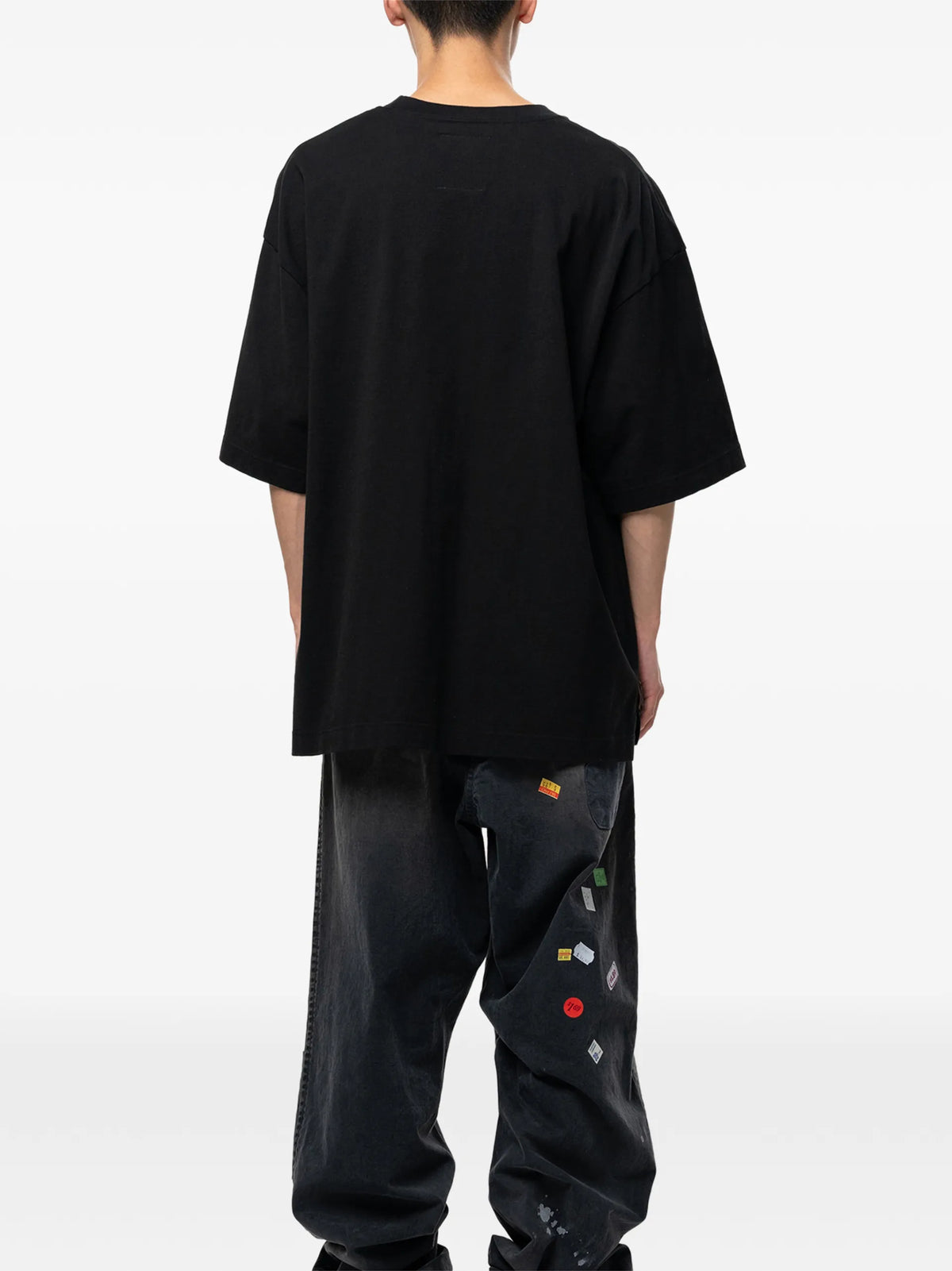 Maison MIHARA YASUHIRO cat-printed T-shirt coloris Black - vue 4