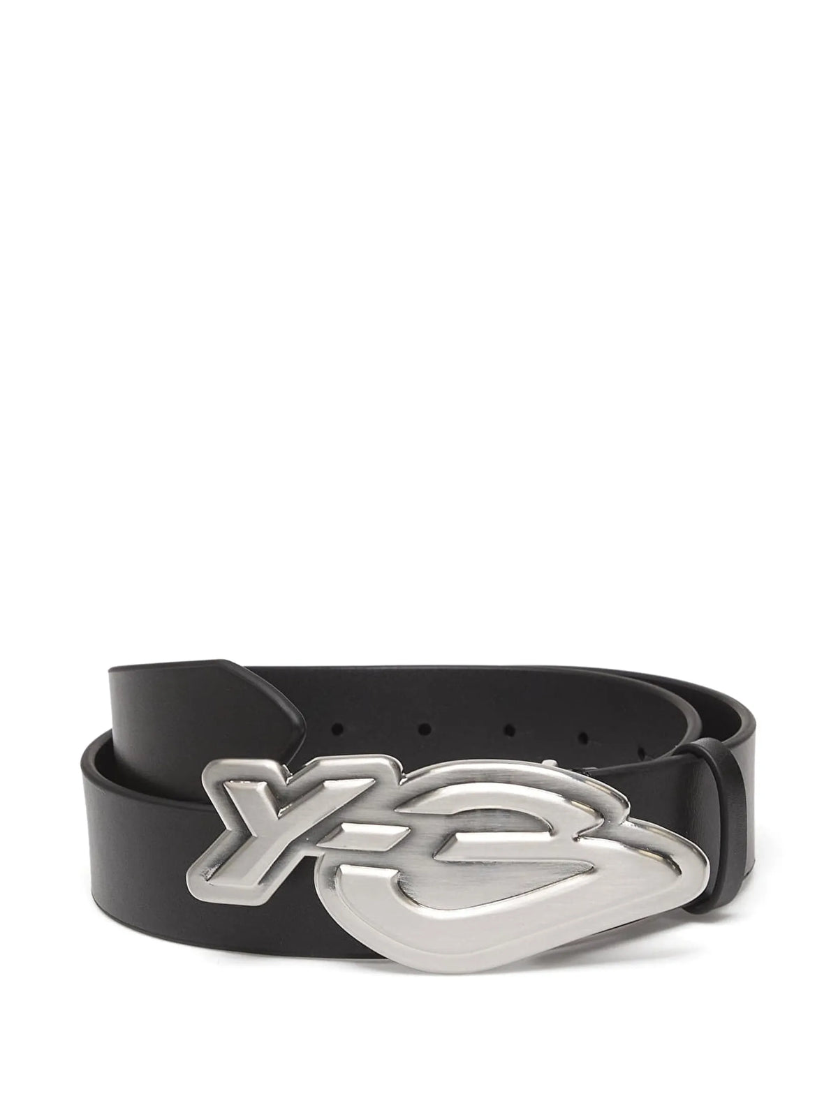 Y-3 logo-plaque leather belt coloris Black