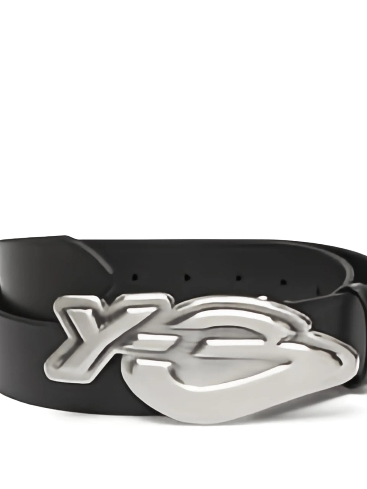Y-3 logo-plaque leather belt coloris Black - vue 2