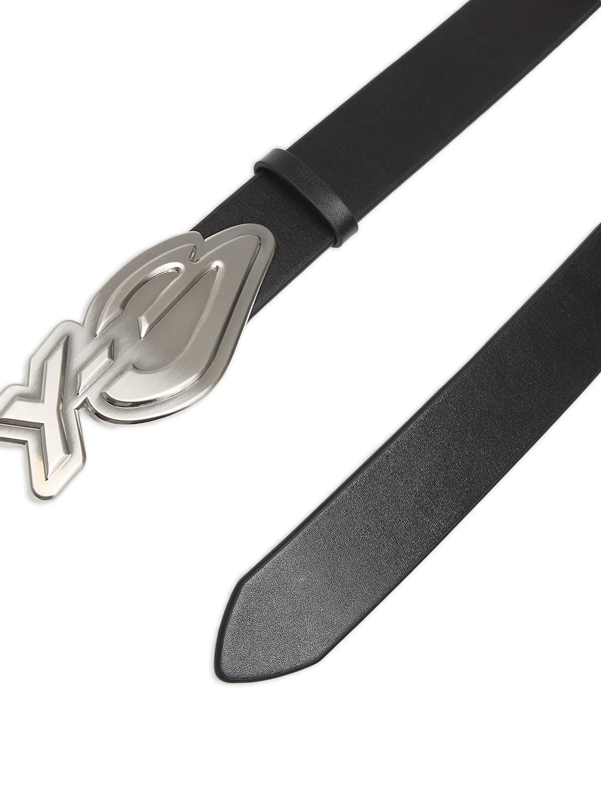Y-3 logo-plaque leather belt coloris Black - vue 3