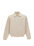 Drôle De Monsieur slogan-print zip-up jacket coloris Neutrals