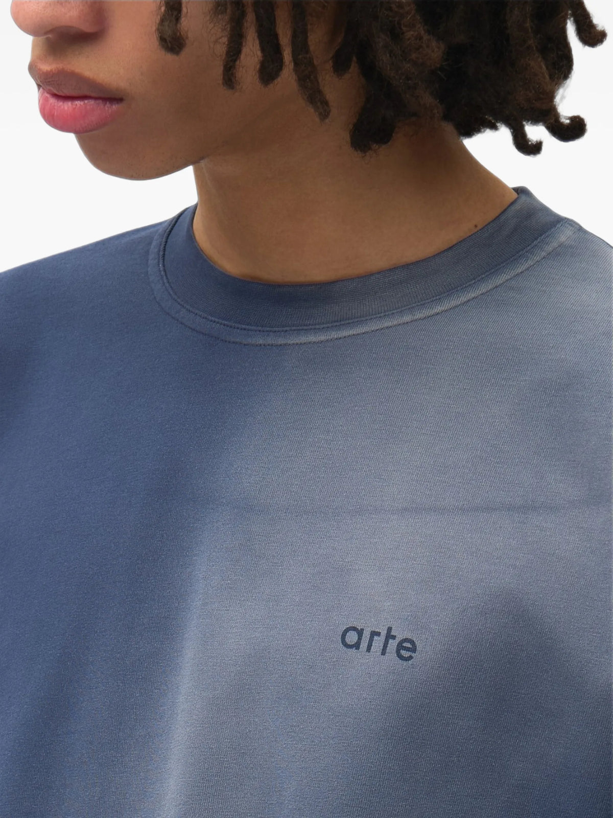 Arte Antwerp Stencil Sunfade T-shirt coloris Blue - vue 4