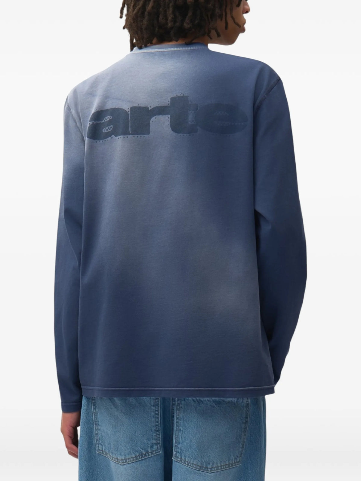 Arte Antwerp Stencil Sunfade T-shirt coloris Blue - vue 3