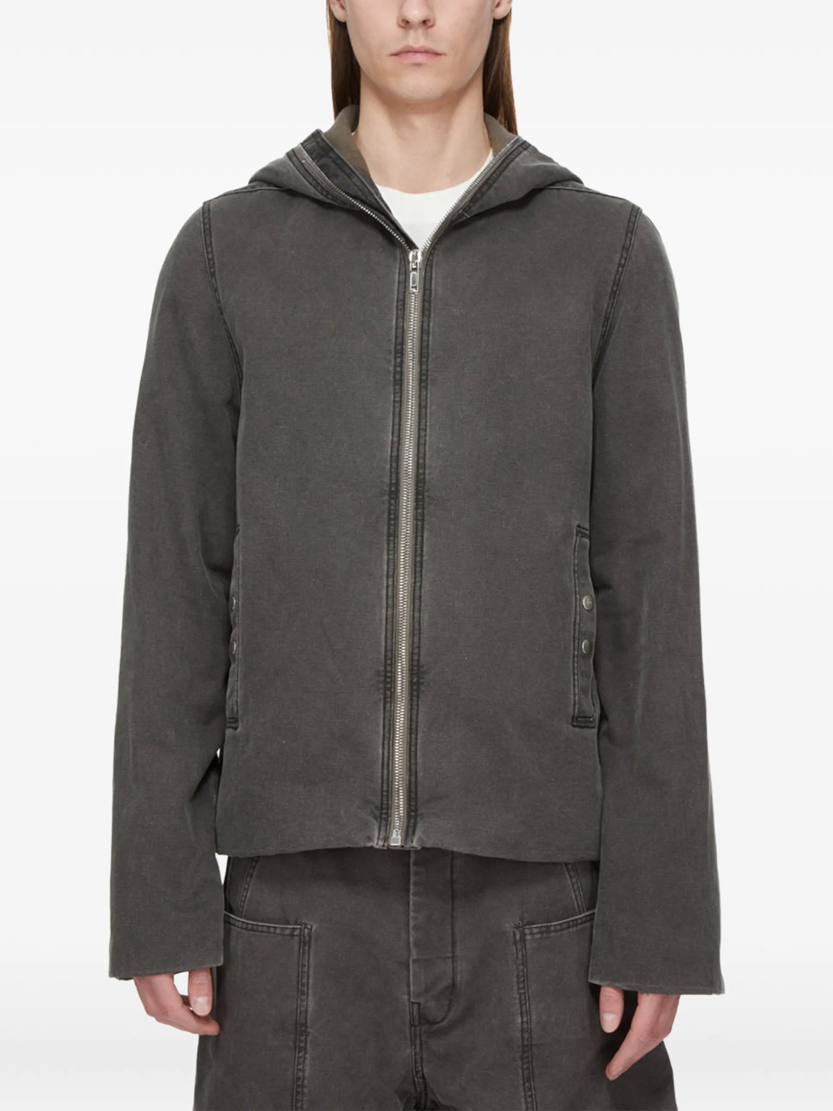 Rick Owens DRKSHDW Gimp zip-up hooded jacket coloris Grey