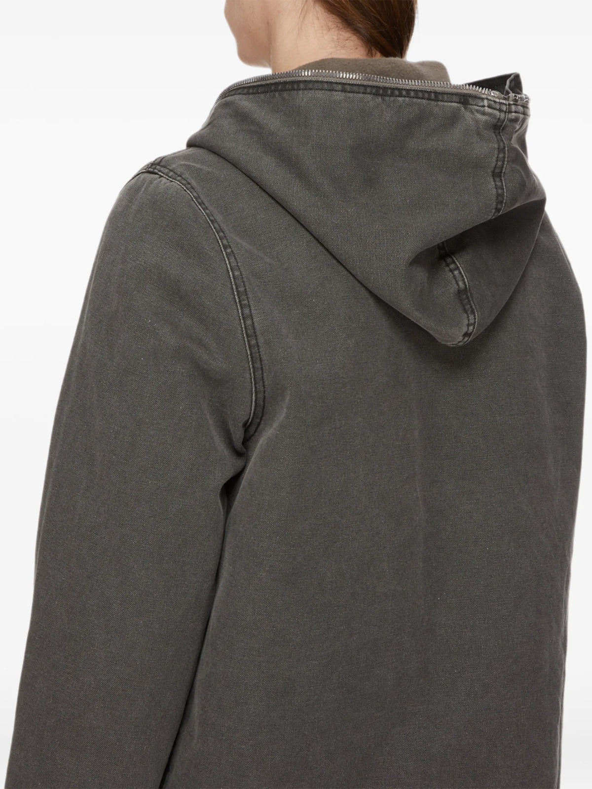 Rick Owens DRKSHDW Gimp zip-up hooded jacket coloris Grey - vue 4