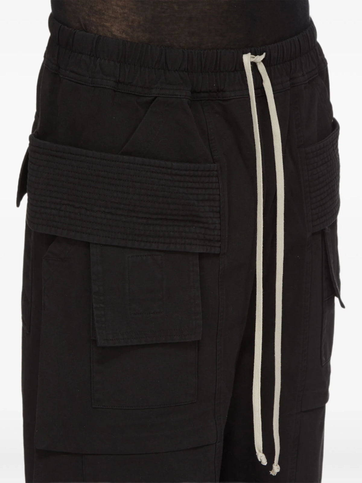 Rick Owens DRKSHDW quilted-pocket cargo pants coloris Black - vue 3