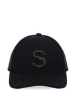 sacai embroidered-logo wool-melton cap coloris Blue