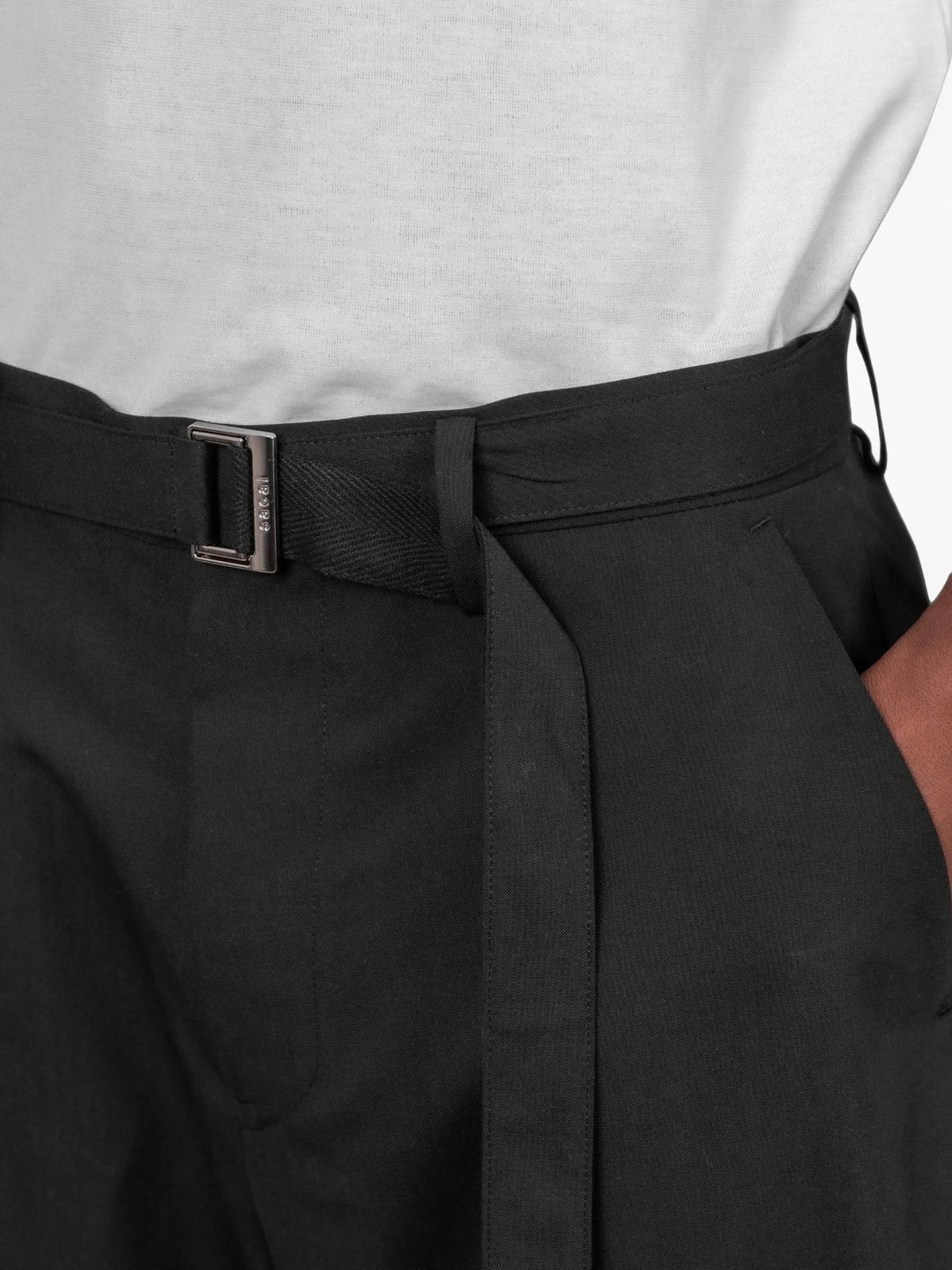 sacai belted trousers coloris Blue - vue 5