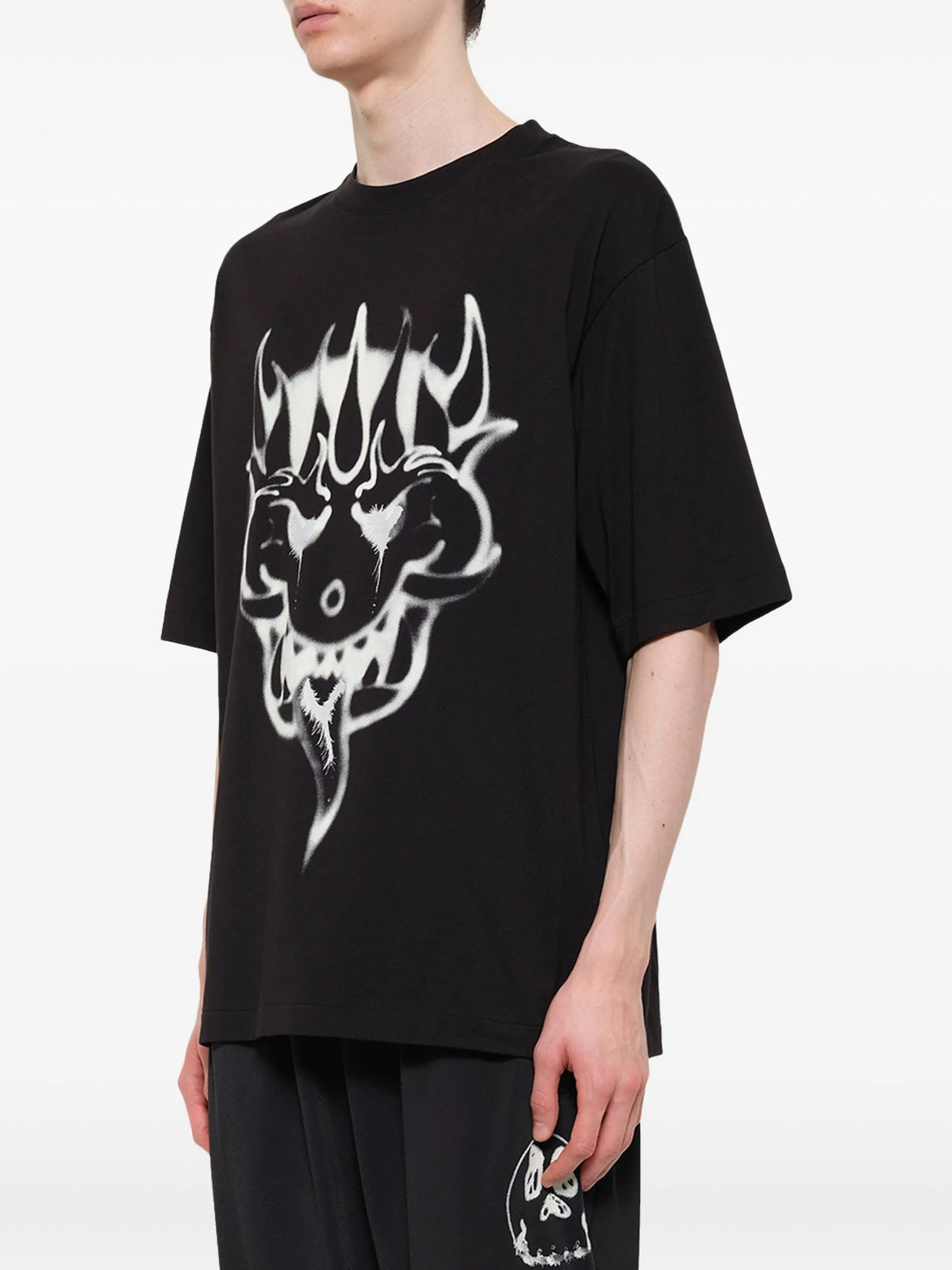 Y-3 Yaksha graphic-print T-shirt coloris Black - vue 4