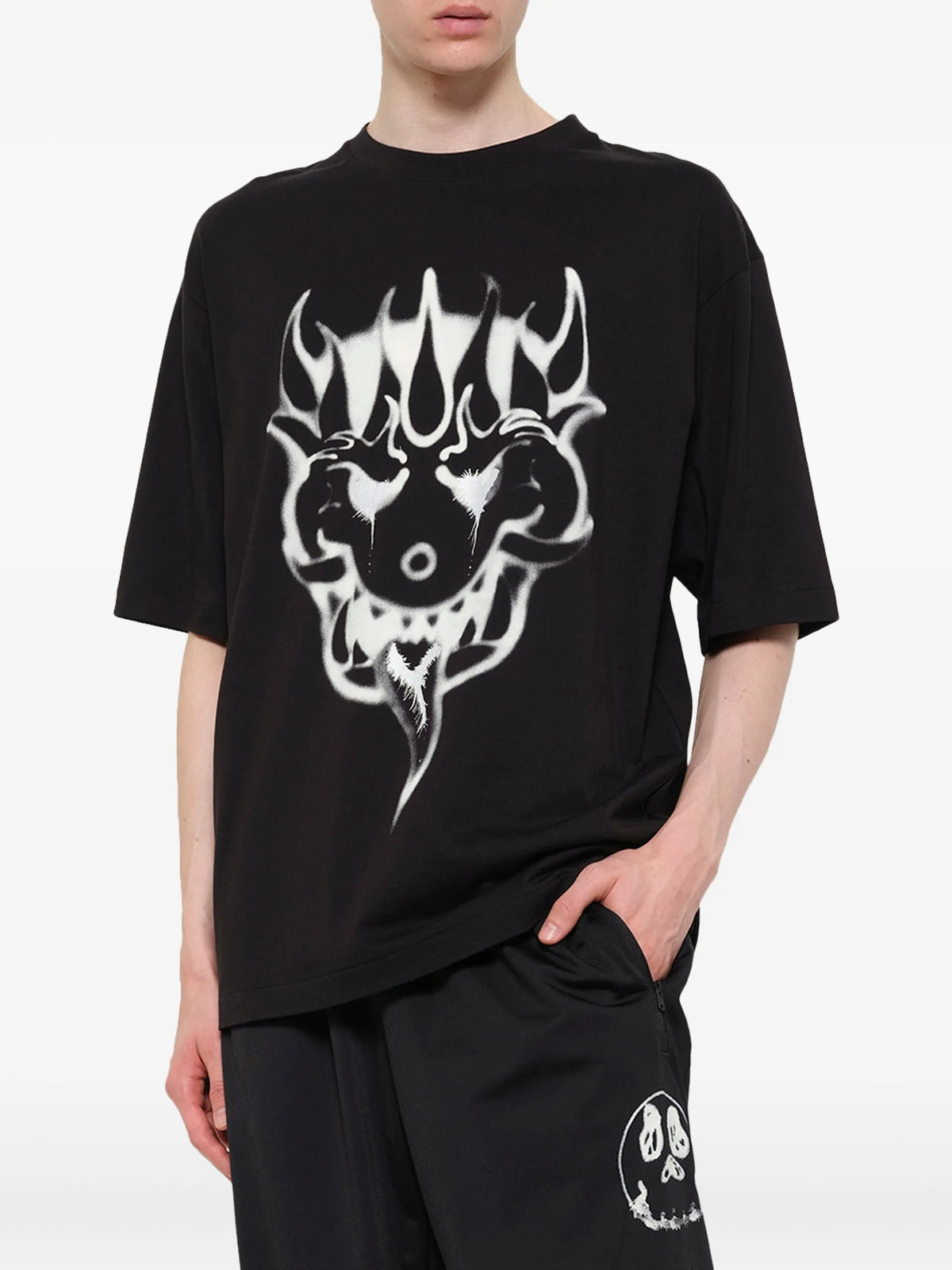 Y-3 Yaksha graphic-print T-shirt coloris Black - vue 3