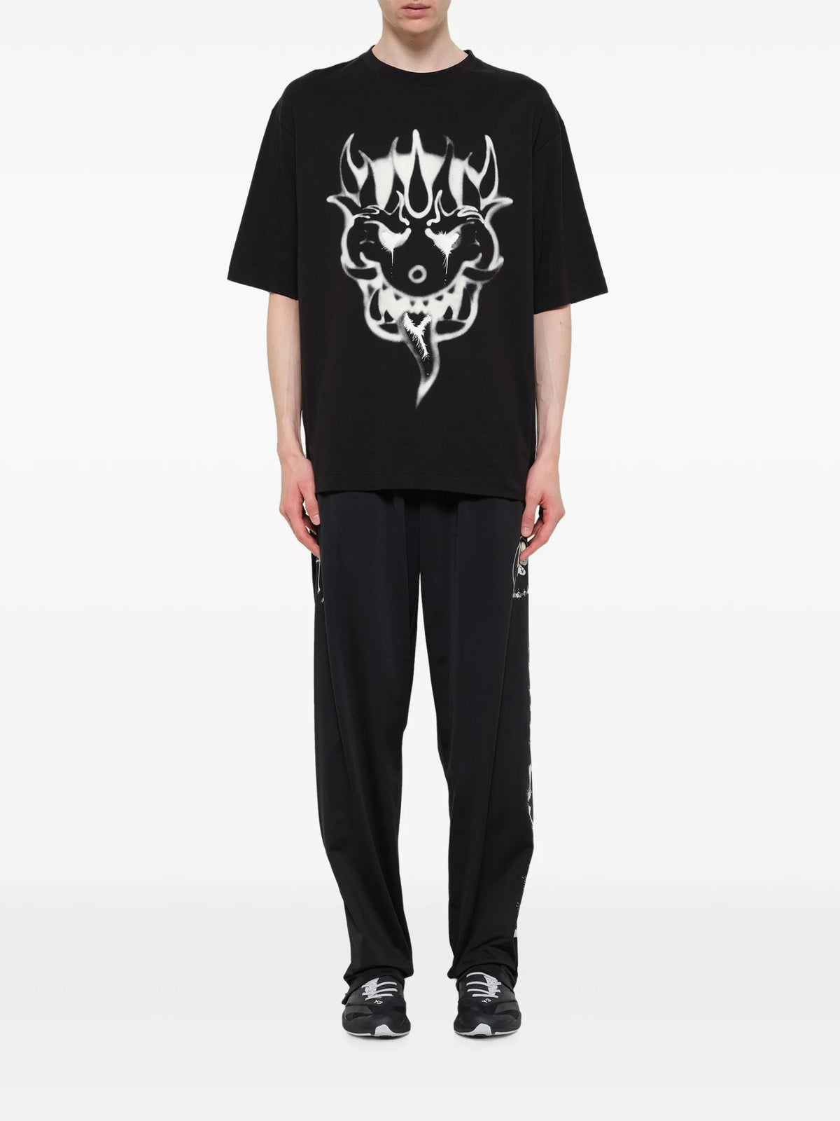Y-3 Yaksha graphic-print T-shirt coloris Black