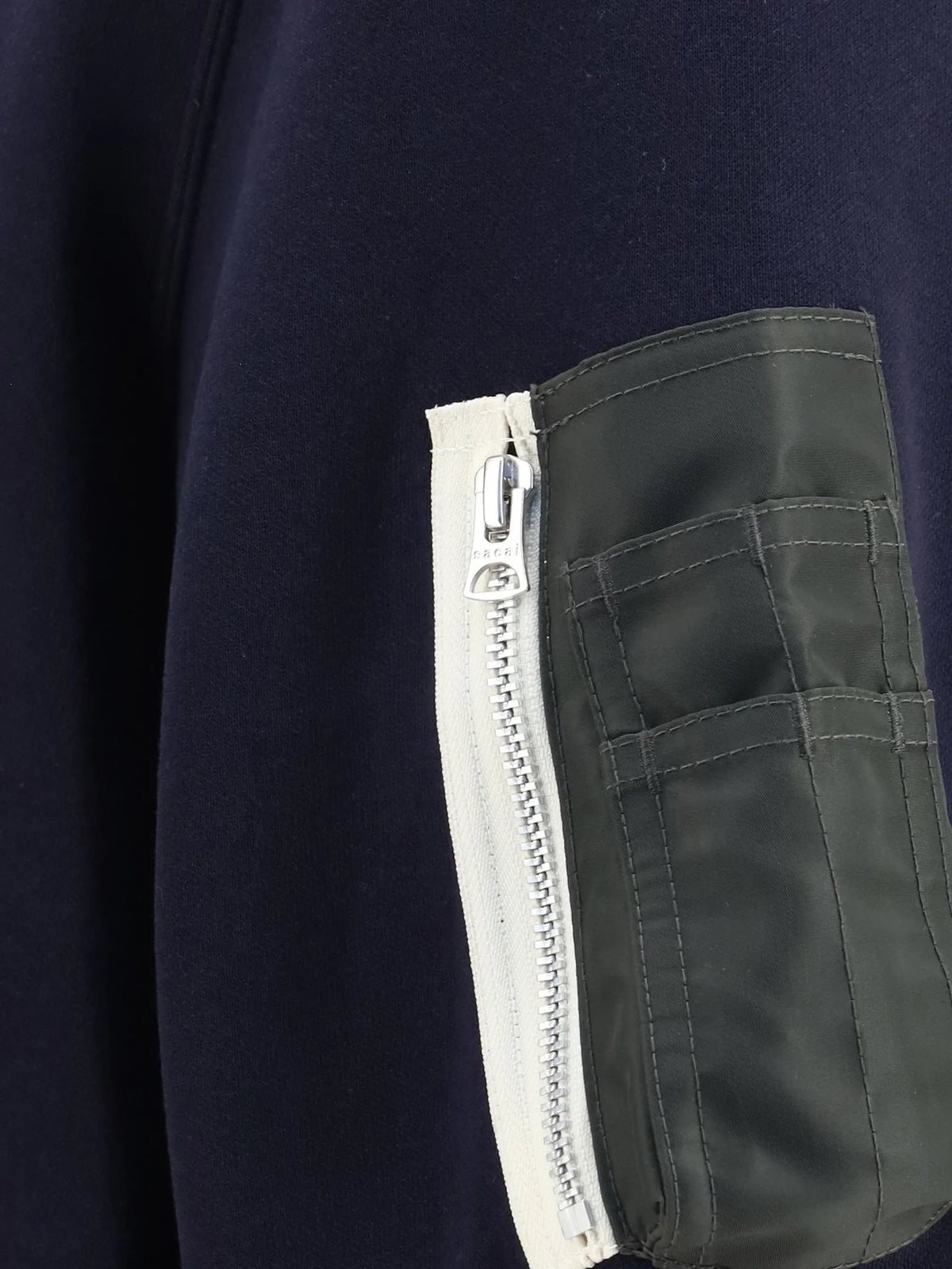 sacai half-zip polo shirt coloris Blue - vue 3