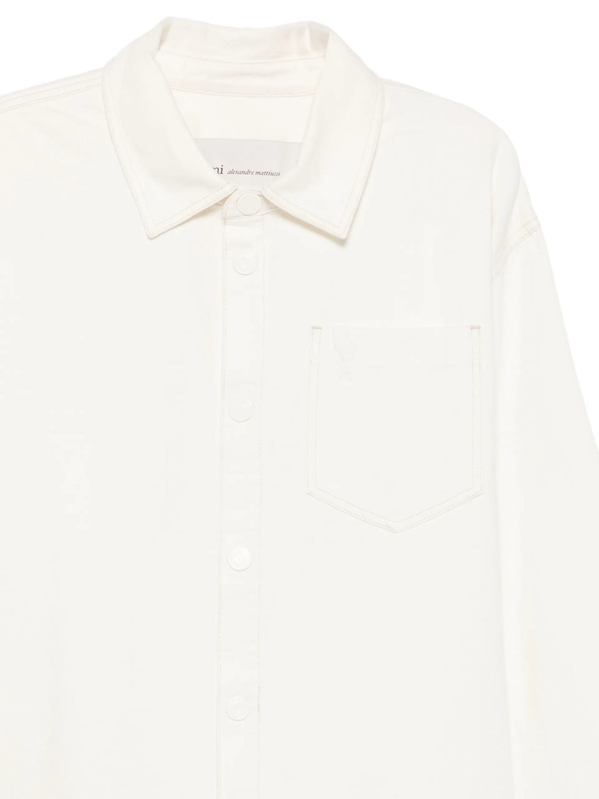 AMI Paris chest-pocket overshirt coloris Neutrals - vue 3