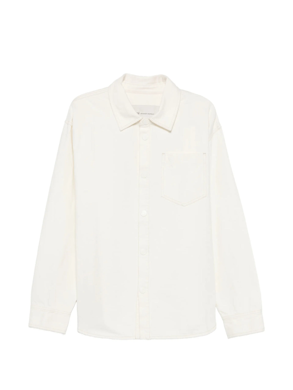 AMI Paris chest-pocket overshirt coloris Neutrals