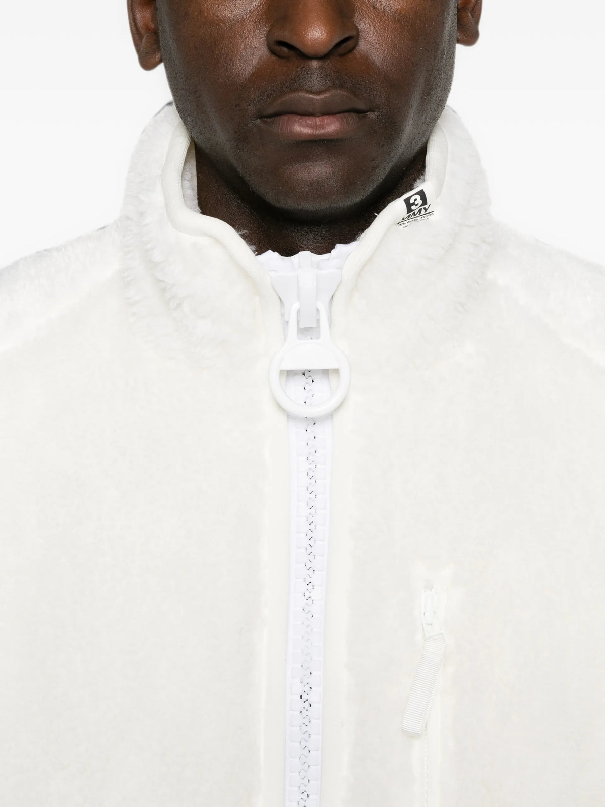 Maison MIHARA YASUHIRO fleece zip-up jacket coloris White - vue 5