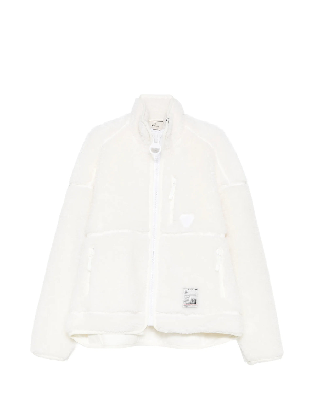 Maison MIHARA YASUHIRO fleece zip-up jacket coloris White