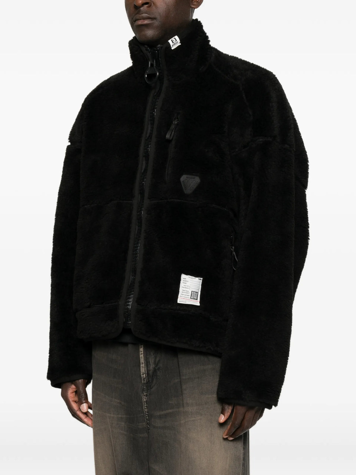 Maison MIHARA YASUHIRO wide back Boa jacket coloris Black - vue 3