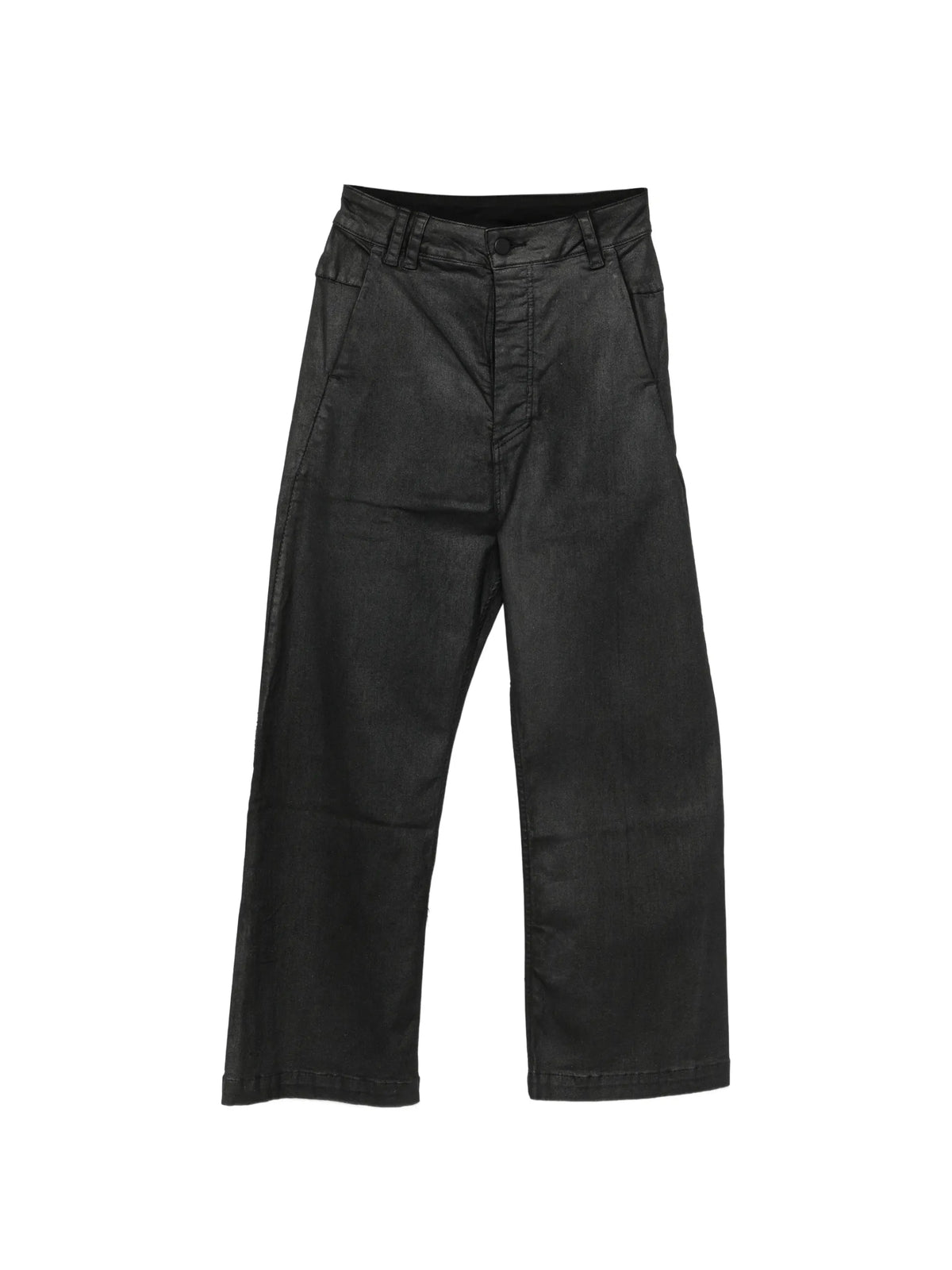 Thom Krom coated straight-leg trousers coloris Black