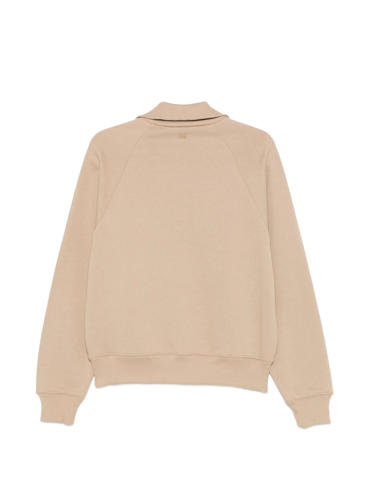 AMI Paris quarter-zip raglan-sleeve sweatshirt coloris Neutrals - vue 2