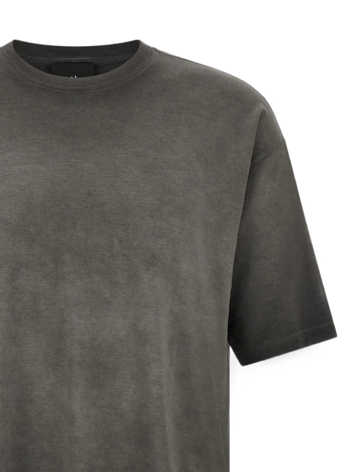 Thom Krom cold-dyed logo-embroidered T-shirt coloris Grey - vue 3