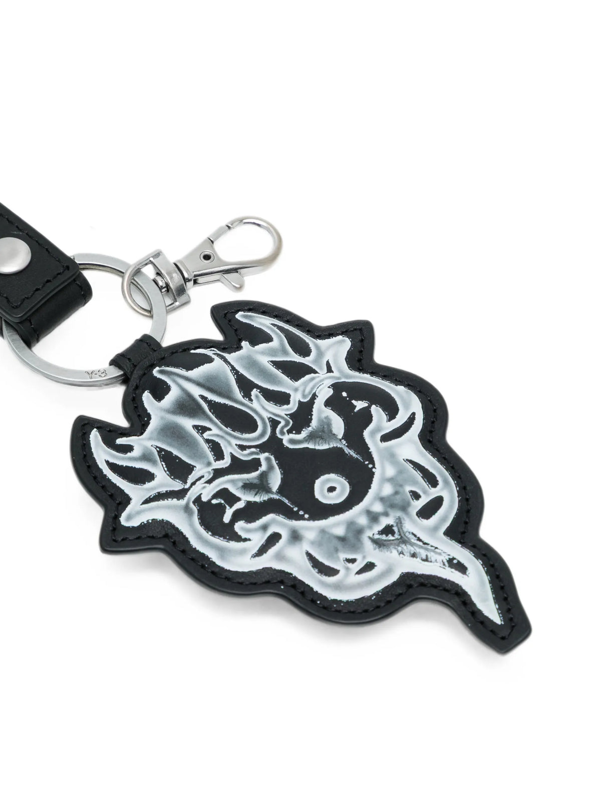 Y-3 graphic-print keyring coloris Black - vue 3