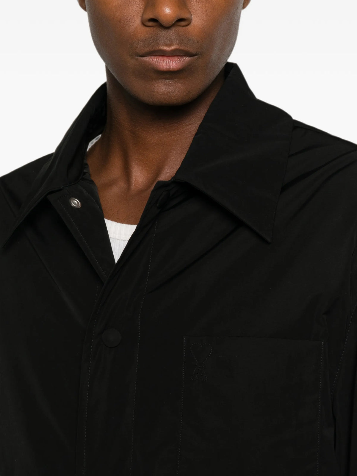AMI Paris Ami de Coeur padded shirt jacket coloris Black - vue 5
