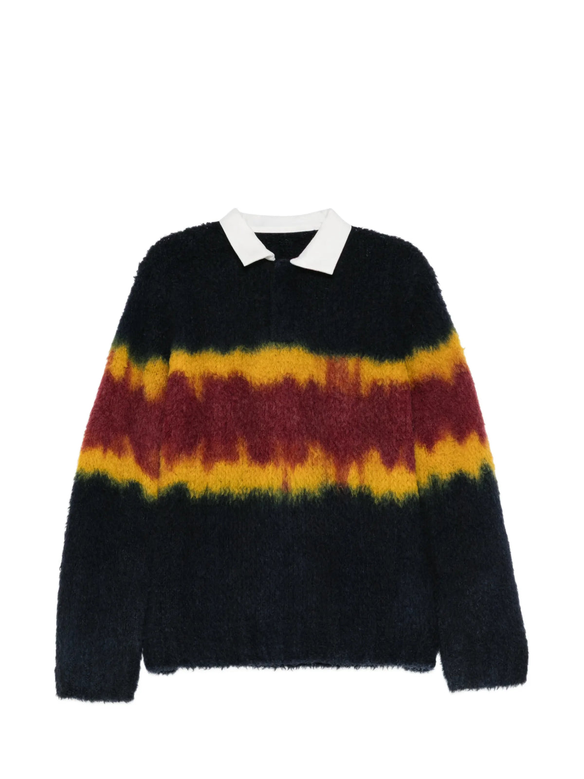 sacai tie-dye knitted sweater coloris Black
