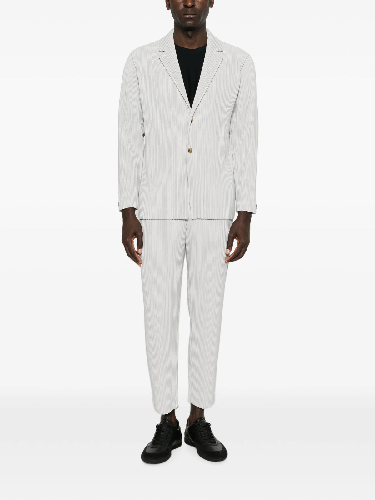 Homme Plissé Issey Miyake plissé-effect cropped trousers coloris Grey - vue 2