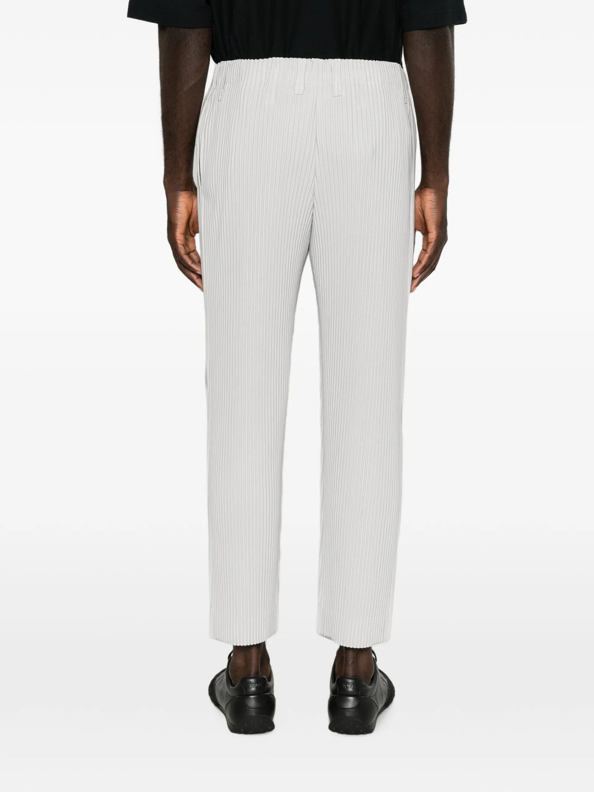 Homme Plissé Issey Miyake plissé-effect cropped trousers coloris Grey - vue 4
