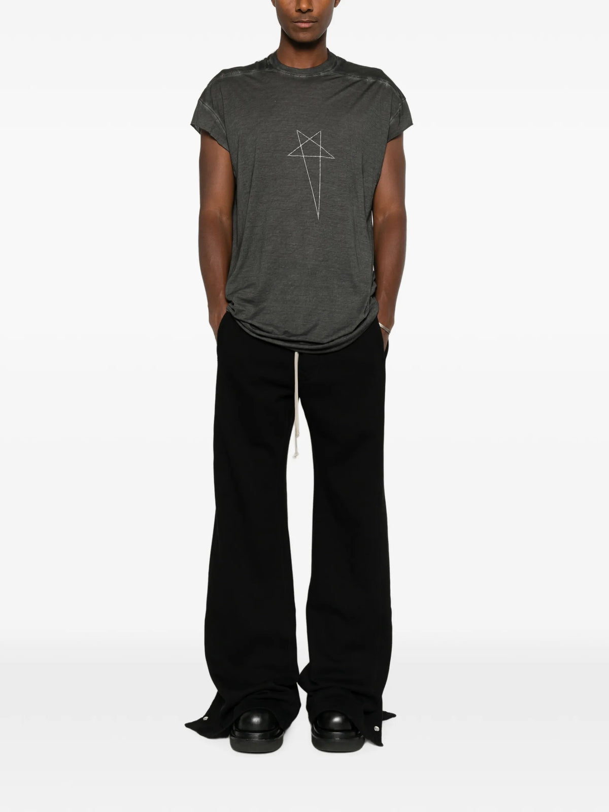 Rick Owens DRKSHDW Tower wide pusher pants coloris Black - vue 2