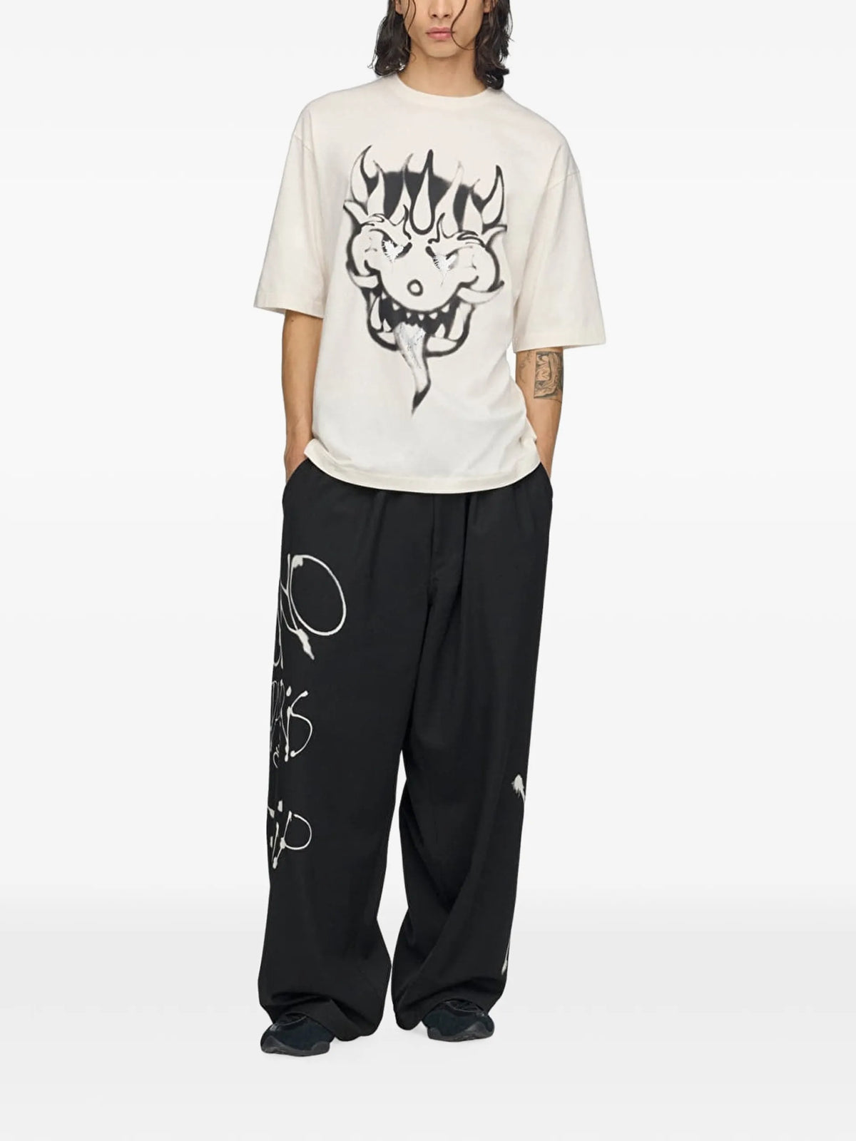 Y-3 Chito graphic-print T-shirt coloris Neutrals