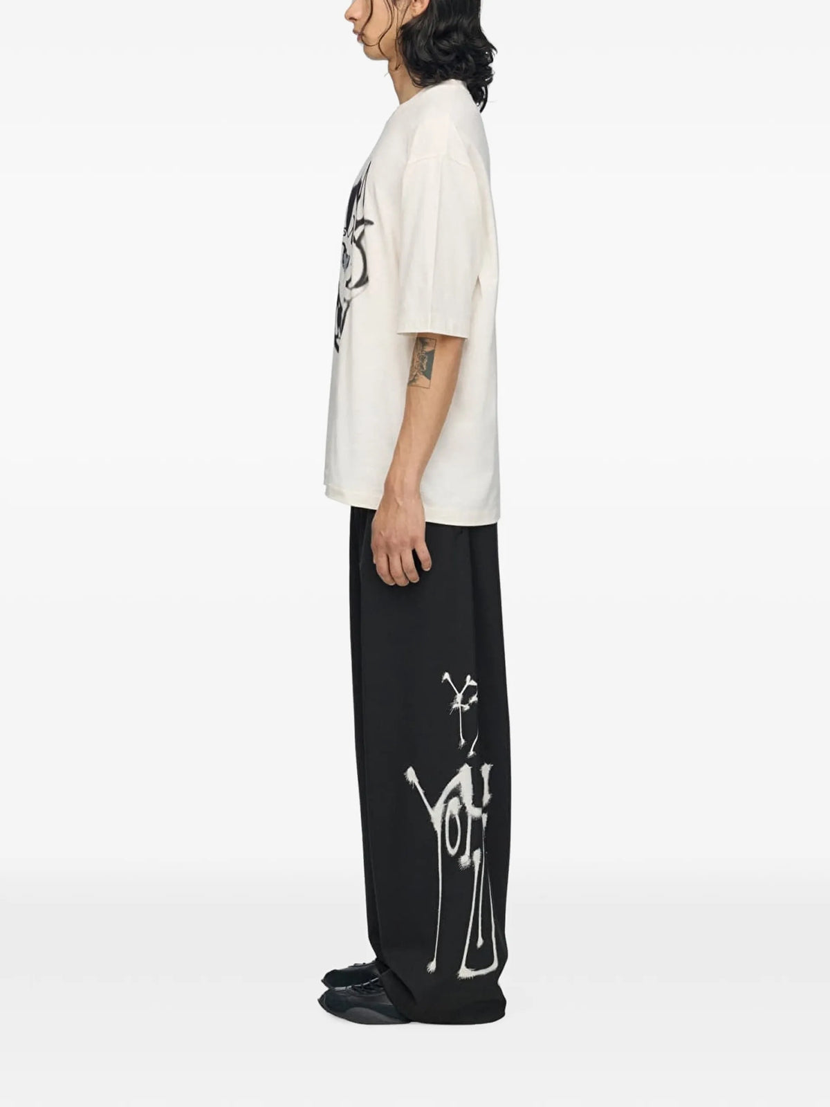 Y-3 Chito graphic-print T-shirt coloris Neutrals - vue 2