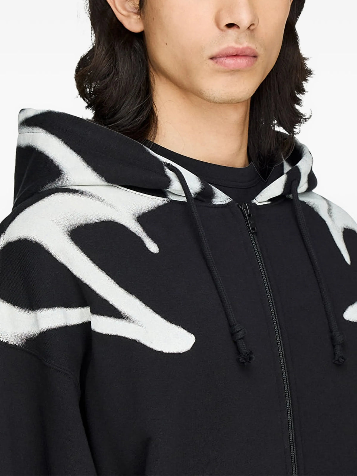Y-3 chito graphic french-terry zip hoodie coloris Black - vue 7